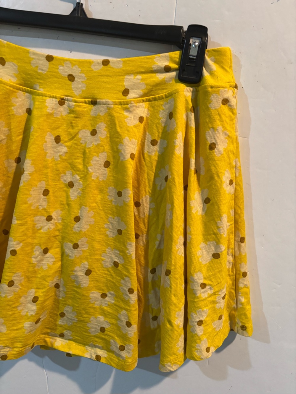 Toad&Co Yellow Floral Dot Skort with Brown Accents - Picture 3 of 9